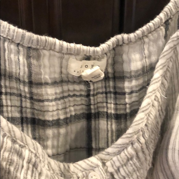 Grey and white stripe button down dress - Picture 4 of 5